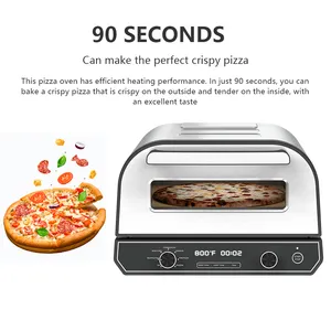 Double Knob Smart Electric Pizza Oven 450 Degree 90 Seconds Cook A Pizza NEW YORK NEAPOLITAN FROZEN DIY Pizza Oven