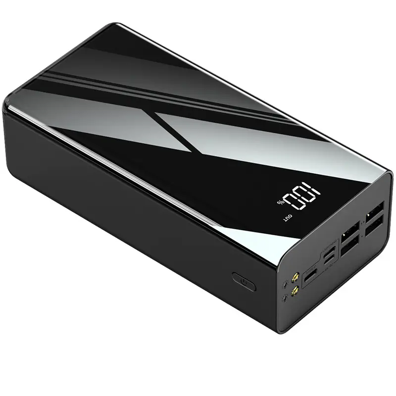 Venta al por mayor precio barato de alta capacidad 4 USB banco de energía portátil 60000mAh banco de energía portátil de carga rápida LED banco de energía