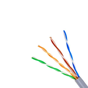 Cable de fábrica Cable de red Utp de par trenzado sin blindaje de 4 pares Cable de cobre OFC personalizado UTP Cat5e