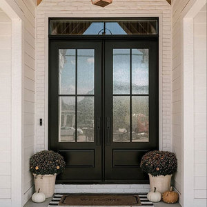 Puerta <span class=keywords><strong>de</strong></span> Entrada <span class=keywords><strong>de</strong></span> Vidrio Francés con Marco <span class=keywords><strong>de</strong></span> Aluminio Personalizado a Precio <span class=keywords><strong>de</strong></span> Fábrica para Villa, Hotel Decorativo, Edificio Comercial, Oficina - Product Image 2