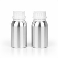 Flacon d'huile essentielle en aluminium poli de 100 ml, bouchon blanc, portable, anti-UV, double étanchéité, OEM B2B