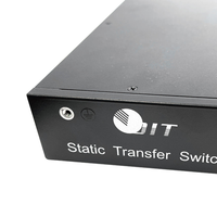Boîtier de distribution d'alimentation OIT 19 pouces à montage en rack avec télécommande STS PDU 250V 10A-32A Prises 1 phase en tôle métallique Prises en option