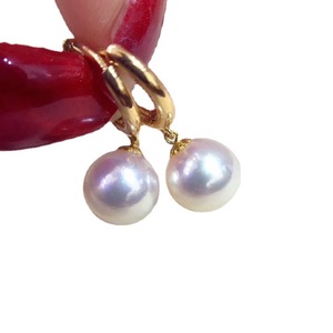 Aretes de Plata S925 con Perlas DIY, Accesorio de Moda para Mujer, Cuentas Redondas de 8-10 mm, Soporte Vacío para Aretes, Modelo 2866 - Product Image 3
