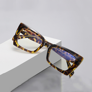 Cadres optiques à la mode pour femmes Anti Blue Ray Metal Insert Spring Charnière Little TR90 Polygon Rectangle QingQing 2025 - Product Image 1