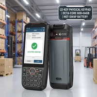 Escáner de Código de Barras Android 13 con Teclado Físico, Terminal Portátil de 6GB 64GB, PDA de 4.2 Pulgadas con Intercambio en Caliente para WMS