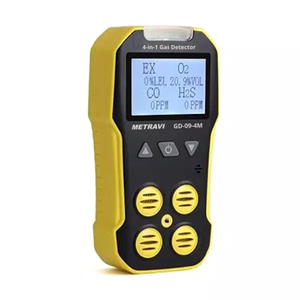 เครื่องตรวจจับก๊าซหลายชนิดแบบสี่ในหนึ่งเดียว Metravi GD-09-4M สำหรับตรวจจับออกซิเจน คาร์บอนมอนอกไซด์ ซัลไฟด์ ก๊าซไวไฟ พร้อมระบบสั่น เสียง และไฟ LED - Product Image 2