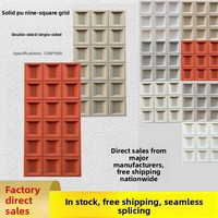 Composants en ciment PU solide, briques creuses légères à grille de neuf carrés, résistantes à l'humidité, pour murs de séparation, extérieur/façade