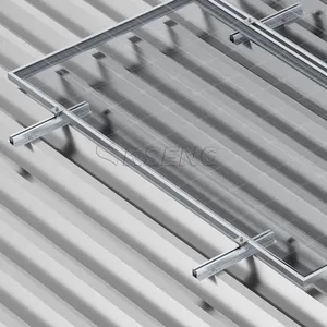 Soluzione economica pannello solare di montaggio trapezoidale profilo in metallo tetto di montaggio Inter morsetto fine morsetto solare Mini binario