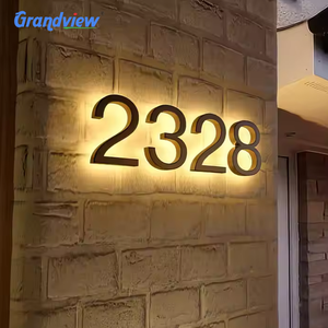 Letrero Iluminado Led Número de Casa Exterior <span class=keywords><strong>Solar</strong></span> Led Números de Casa con Luces - Product Image 1
