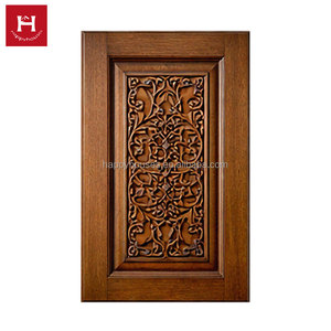 Happy Houses Classic European Traditional <strong>Dark</strong> Walnut Kitchen Cabinet Door With Ornate Floral Carving Factory Direct Wholesale - Product Image 3