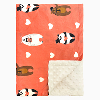 Couverture Bébé Imprimé Panda Double Couche Minky Doux Sensoriel Apaisant pour Tout-Petits, Couverture d'Emmaillotage GRS OEKO TEX Vente en Gros Usine