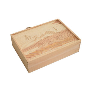 Pine Wood Tea <b>Gift</b> <b>Box</b> Rectangle Handmade Storage For Pu'er And White Tea <b>Cake</b> - Product Image 4