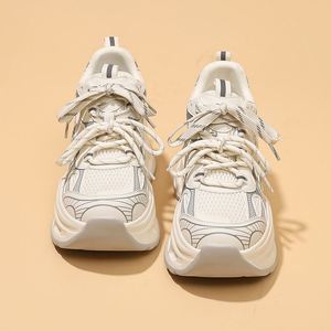 Baskets pour femmes Printemps-Été 2026 Nouvelle Collection Maille Respirante avec Talon Intégré de 8 cm Baskets Décontractées Polyvalentes pour Femmes - Product Image 3
