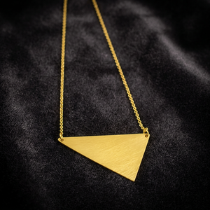 Collar Geométrico Sólido Hecho a Mano en Latón Chapado en Oro de 18K para Bodas, Fiestas, Regalos, Clásico, Religioso - Product Image 2