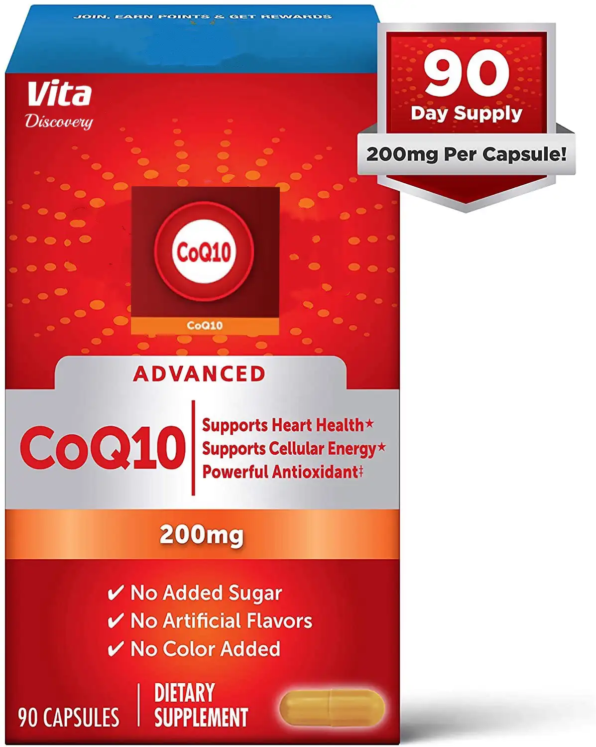 Suplemen Alami Koenzim Coq10 dengan Vitamin E, Kapsul Olahraga Tambahan Energi Isi Ulang