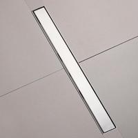 Drain de douche linéaire en acier inoxydable 12 pouces, finition polie, insert pour carrelage, grille amovible, design moderne pour salle de bain, installation facile