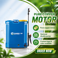 Pulvérisateur électrique portable en plastique longue durée de vie 15/16/18/20L avec 3 buses remplaçables
