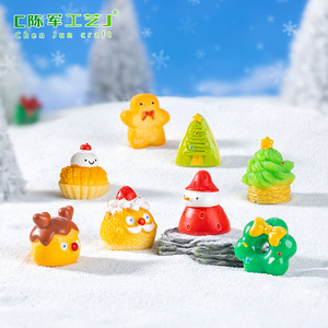 Chenjun Micro-Paisaje Navidad hombre <span class=keywords><strong>de</strong></span> pan <span class=keywords><strong>de</strong></span> jengibre, postre <span class=keywords><strong>de</strong></span> hojaldre, casa <span class=keywords><strong>de</strong></span> muñecas Diy accesorios decorativos, - Product Image 4