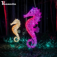 Décoration extérieure de haute qualité sur le thème des créatures marines pour centre commercial, parc, ornement de fête, ancre, motif lumineux LED 3D