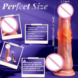 Mainan seks dewasa Dildo getar teleskopik elektrik silikon lunak produk masturbasi wanita - Product Image 3