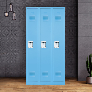 Armoire de rangement en acier à 3 portes au design moderne, autoportante et démontable pour les chambres à coucher, les hôtels et les écoles - Product Image 1