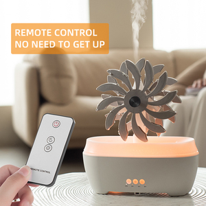 Practical <b>USB</b> App-<b>Controlled</b> Portable Electric Aromatherapy Air Humidifier Windmill Design Plastic Household Ultrasonic Raindrop - Product Image 4