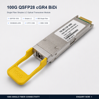 Modul Transceiver Optik Pusat Data Ethernet LC Simpleks Serat Tunggal BiDi CGR4 QSFP28 100G Innolight TR-BC13P-H00 Baru