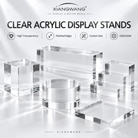 Blocs acryliques en gros, bases en acrylique transparent massif découpées au laser sur mesure, 2mm-50mm, emballage, marque Xiangwang, Guangdong