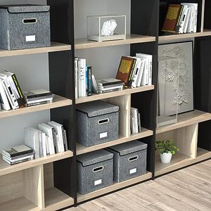 Organizador de Archivos con Tapa, Cajas de Almacenamiento de Archivos Plegables de Lino, Caja de Almacenamiento para Cómics - Product Image 6