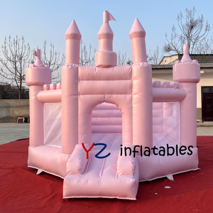 Château Gonflable Commercial Rose Pastel 7x5m avec Souffleur pour Fêtes d'Adultes, Capacité 300kg, Motif Cœur/<span class=keywords><strong>Amour</strong></span> - Product Image 3