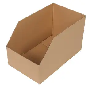 Wholesale Custom Shelves Carton Storage Box And Corrugated Cardboard Open Top Storage Bin Boxes