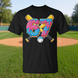T-shirt Baseball Drip Number 67 Player Birthday Meme Gen Alpha - Product Image 3