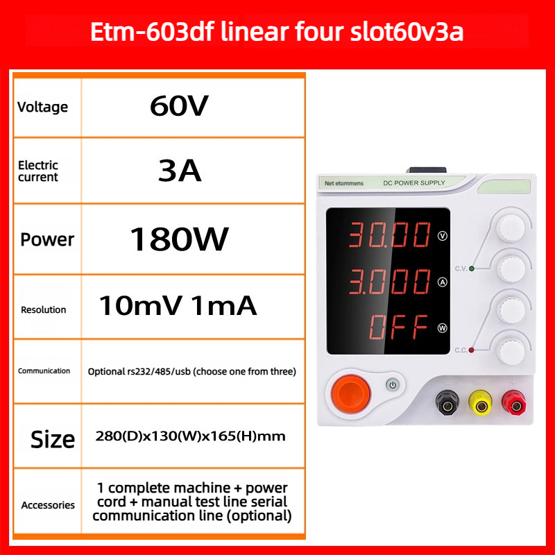 eTM-603DF-Linear à quatre chiffres 60V3A
