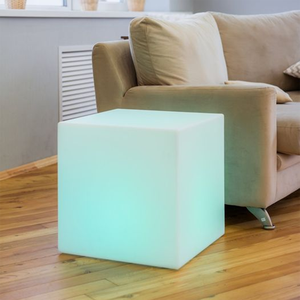 Bán Sỉ Đồ Nội Thất Sân Vườn Đèn Led Bàn Ngoài Trời Ghế Led Khối Lập Phương Bàn Ghế Và Ghế Khối Nhựa Phát Sáng Đa Năng - Product Image 6