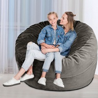 Housse de canapé artificielle personnalisée 120dia X 71cm 48 "Dia X28" pouf salon salon famille lecture paresseux canapé chaise