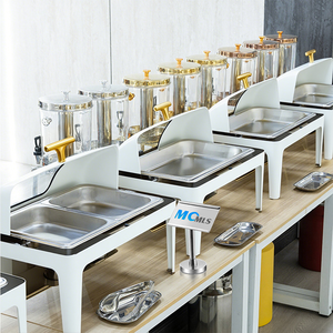 Matériel hôtelier : Réchaud de buffet 9L avec couvercle en verre à rabat et fenêtre en verre - Product Image 4