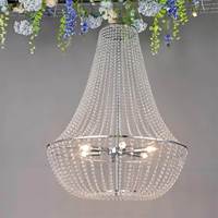 Lustre LED en acrylique cristal de luxe pour la décoration de scène de mariage, design moderne, lampe de plafond AC, couleurs or/argent