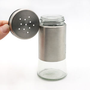 Vaso del condimento del sale e del pepe dell'agitatore del condimento dell'acciaio inossidabile 140ml per la cucina - Product Image 1