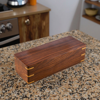 Boîte de rangement élégante et luxueuse en bois pour thé et café avec 8 compartiments, organisateur de coffre recyclable pour emballage de sachets de thé
