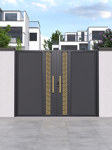 <span class=keywords><strong>Porte</strong></span> de cour intérieure moderne en alliage d'aluminium, type <span class=keywords><strong>porte</strong></span> en verre pour maison rurale auto-construite, étanche, garantie 3 ans, ouverture latérale - Product Image 2