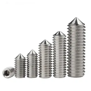 304 Stainless Steel M4 M5 M6 M8 Hex Allen Cup Point No Head Cone Point Hex Hexagon Socket Set Grub Screw Bolt With Cup Point