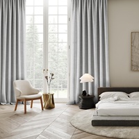 Voilages à passe-tringle pour salon, filtrant la lumière et offrant l'intimité, 100% Polyester, Style Américain, Occultants et Isolants