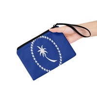 Porte-monnaie pliable en polyester imprimé numériquement avec motif du drapeau national de Chuuk, léger, souvenir pour les voyageurs