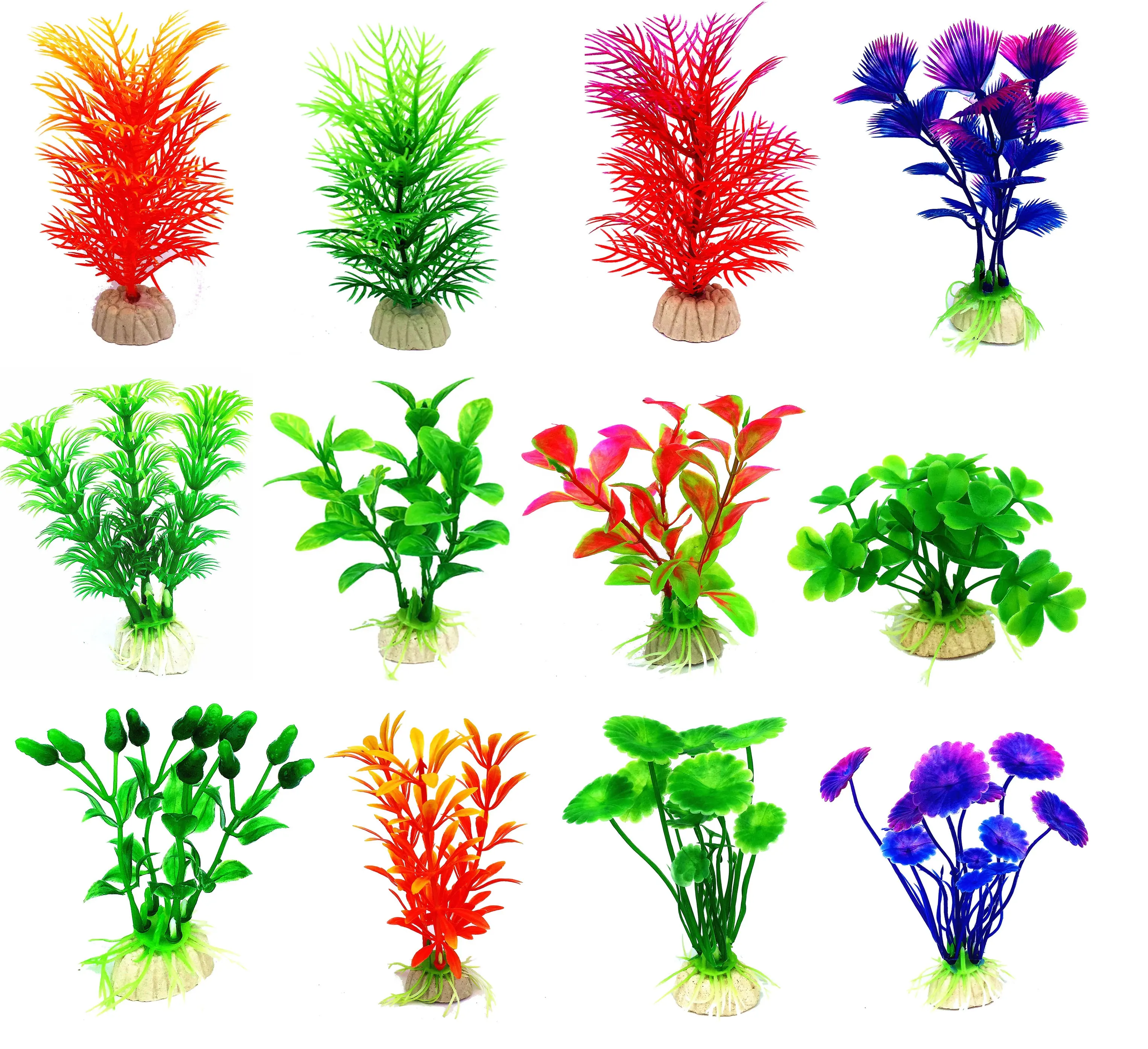 Wholesale Fish Tank Decoration Aquatic Accessories Underwater Plastic Artificial Aquarium Plant