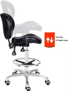 Sgabello da Disegno Girevole Regolabile con Ruote, <span class=keywords><strong>Sedia</strong></span> da <span class=keywords><strong>Scrivania</strong></span> Moderna per <span class=keywords><strong>Studio</strong></span>, <span class=keywords><strong>Studio</strong></span> Dentistico, Bancone - Product Image 5