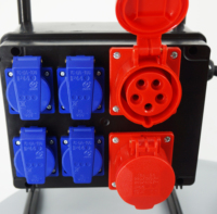 Boîte de distribution d'alimentation portable 16A, tableau de distribution MCB IP44 avec support