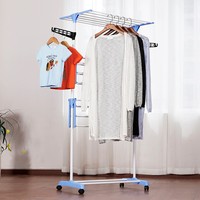 Étagère à vêtements mobile à 3 niveaux, séchoir à linge pliable et extensible, organisateur de vêtements sur pied pour économiser de l'espace