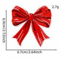 Patchs thermocollants brodés esthétiques rouges en gros, appliques rétro en vinyle motif fraise, cœur et nœud pour vêtements, sacs et décoration DIY