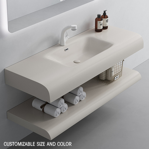 Lavabo <span class=keywords><strong>de</strong></span> Pared <span class=keywords><strong>de</strong></span> Pizarra <span class=keywords><strong>de</strong></span> Lujo Moderno en Oferta, Lavamanos con Espejo Inteligente y Capacidad <span class=keywords><strong>de</strong></span> 12L para Uso en Hoteles - Product Image 2