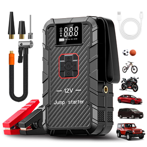 Xách tay mini xe Jumper Booster & Tire Inflator 12V 8000mAh pin nhảy khởi động ngân hàng điện xe nhảy khởi động với máy nén khí - Product Image 1